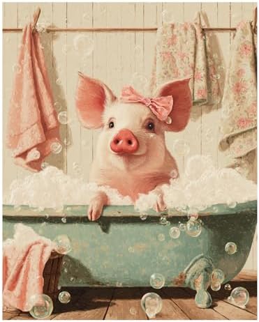 Reivworl Pig Paint by Numbers Kit for Adults Beginner 16×20 inch by Reivworl