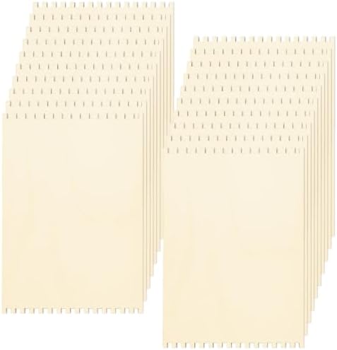 Tosnail 20 Pack Beginners Wooden Looms, 5.9 x 9 Inches Notched Weaving Loom for Adults, Darning Beading Boards, Basket Weaving Tools Kit for Crafts Project, Knitting, Sewing, Crochet by Tosnail