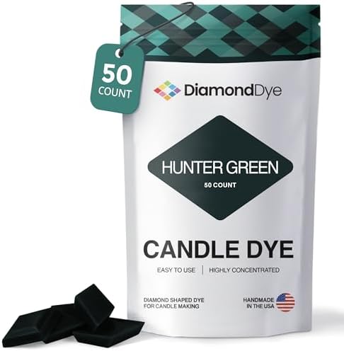Hunter Green Candle Dye Chips, Soy & Paraffin Candle Making, 50 Pack by Reddig-globyDiamondDye