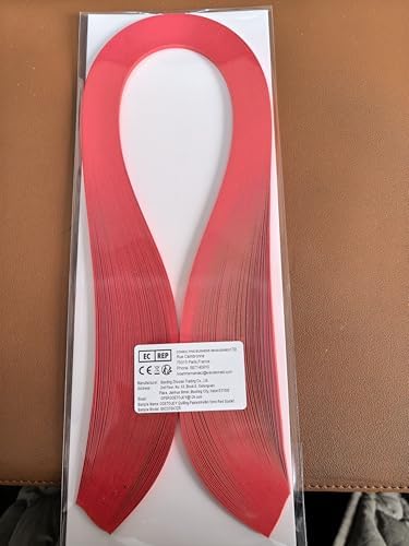 Pestal Pink Tone Quilling Paper Strips 5mm Quilling Strips for Crafts Single Color Origami Paper Strips 0.2inch Paper Filigree Strips (Scarlet No.19) - Image 5