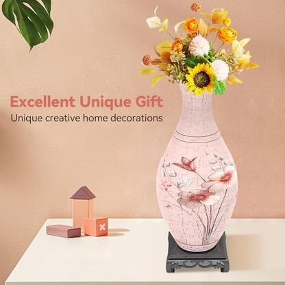 YunSheCSBS 3D Puzzle Vase for Adults with 160 Plastic Pieces, Adult Crafts - Image 3