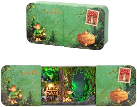 CUTEROOM DIY Miniature Dollhouse Kit in Metal Tin, Enchanted Encounter by CUTEROOM
