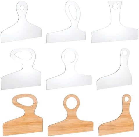 INUNLY 6 Pcs Charcuterie Board Templates for Woodworking Acrylic Router Templates 5mm Thick Charcuterie Board Handle Template Angled Curvy Tracing Stencils Cut Guide Tools for Kitchen by INFUNLY