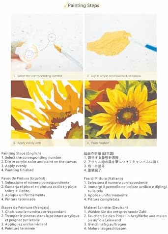 Floral Art Paint by Numbers Kit for Adults - DIY Pink Tulips Bouquet Painting on Canvas 16x20 Inches, Acrylic Paint Set, Suitable for Beginners, Flower Art for Home Decoration or Gifts. - Image 6