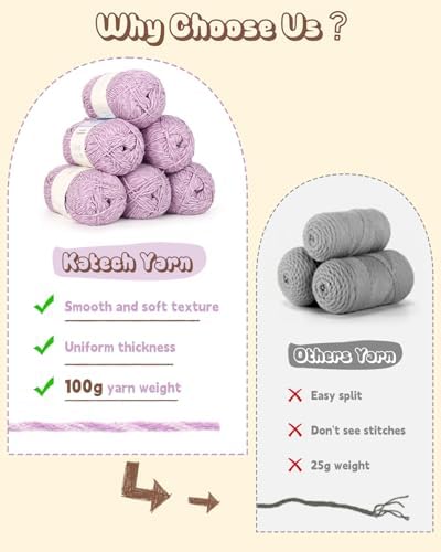 Katech Knitting Kit for Beginners Adults-Beginners Knitting Kit for Kids - Image 4