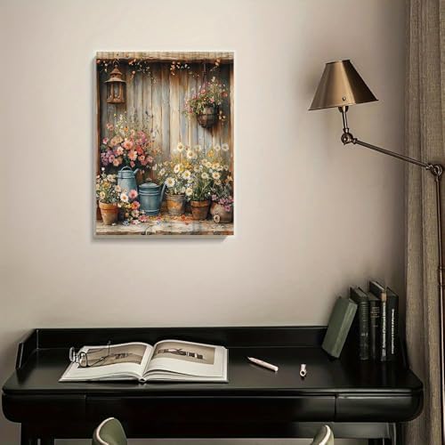 Clendo Flower Paint by Numbers Kit for Adults - Paint by Numbers for Adults Beginner, DIY Acrylic EasyPainting by Number on Canvas Home Wall Decor 16”W x 20”L - Image 2
