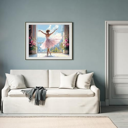 Natuyalo Dancing Girl Paint by Numbers Kit for Adults - Beautiful Woman Painting by Number on Canvas Without Frame, DIY Acrylic Art Crafts for Ideal Gift Home Wall Decor (16x20 Inch) - Image 3
