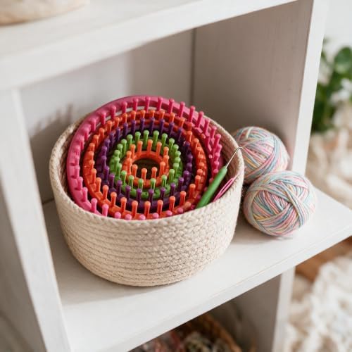 novelinks Round Knitting Looms Kit, Set of 5 Plastic Looms Knitting - Image 5