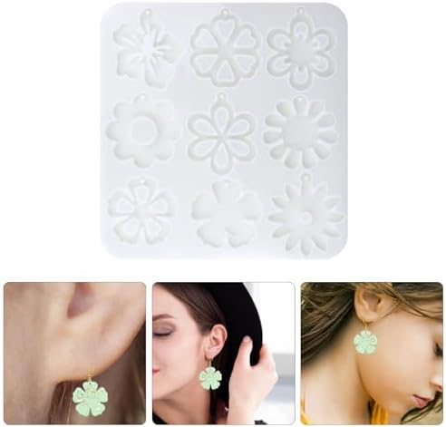 Flower Earring Resin Molds with Holes Resin Jewelry Molds Epoxy Resin Molds for Earrings Pendant Keychain Jewelry Making - Image 2