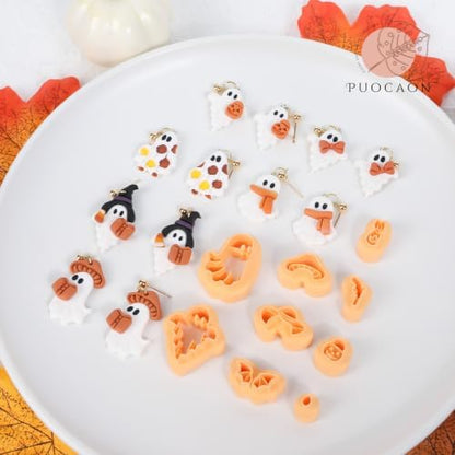 Puocaon Halloween Ghost Polymer Clay Cutters for Jewelry Earring Making - Image 5