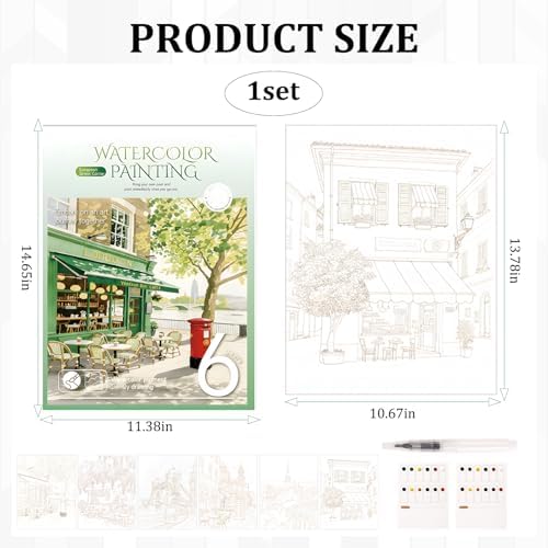 Breathly Watercolor Kit, Watercolor Workbook for Adults Beginner, Creative Stress Relief Art Sessions, Portable Painting Kit for Outdoor Sketching and Travel - Image 2