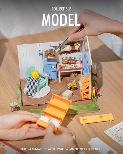 Rolife DIY Miniature House Kit for Adults, Easy Assemble Mini Greenhouse Dollhouse Building Model Sets, Tiny Wooden Garden House Hobby Crafts as Unique Gift Ideas or Home Decor - Image 3