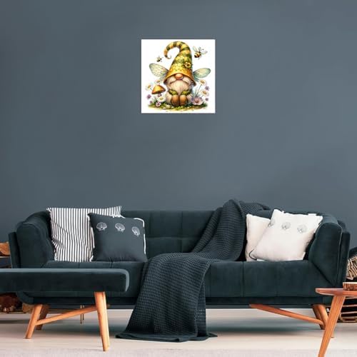 Gnome Stamped Cross Stitch Kits for Adults Beginner, Flowers bee Counted Cross Stitch Kits Printed Stitching Cute Patterns Dimensions Needlepoint Art Crafts Embroidery Kits for Adults - Image 4