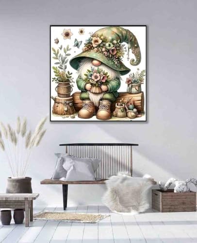 DYAIANGMU Gnome Stamped Cross Stitch Kit for Adults 13.7x13.7 inches - Image 4