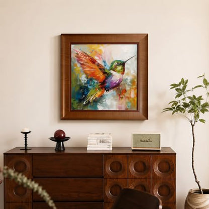 Colorful Hummingbird Stamped Cross Stitch Kits for Beginner 13.7x13.7 Inch - Image 2