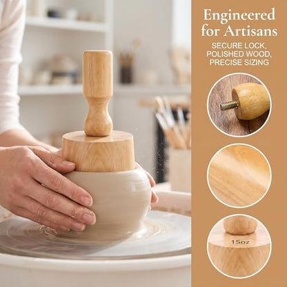 Pottery Molds for Handbuilding, 3 Sizes Ceramic Molds for Clay Mugs, 19oz/15oz/11oz Cup Forms with Ceramic Tools for Pottery, Sponge Scraper Rib Clay Knife, Beginner DIY Kit - Image 7