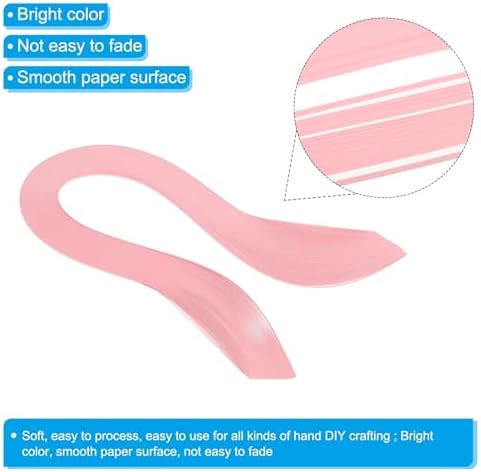 PATIKIL Quilling Strips Paper 600pcs 1.5mm 39cm Origami Paper Quilling Kits for Art DIY Hand Craft Christmas, Hot Pink - Image 3