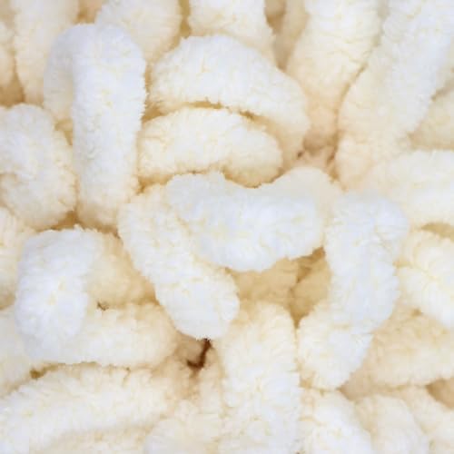 JubileeYarn Fun Finger Loops Yarn - Ivory - 3 Skeins - Image 2