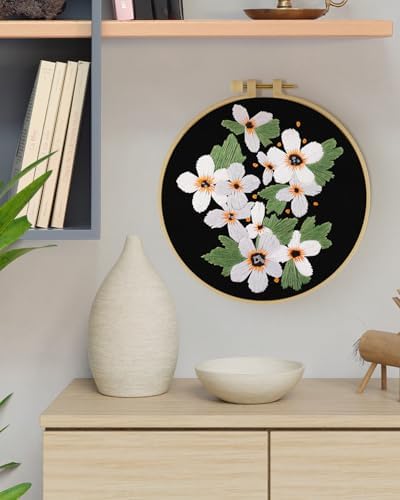 ERKOON Embroidery Kit for Beginners, Flower Cross Stitch Set Include Embroidery Cloth Hoops Threads for Craft Lover Hand Stitch with Embroidery Skill Techniques (Wildflowers) - Image 7