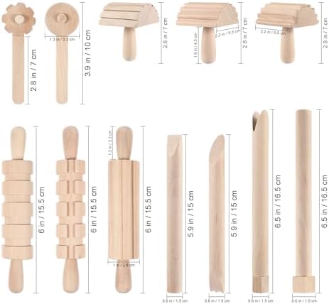 Toddmomy Wooden Clay Tool Set for Kids Toddlers, Clay Molding Tools for Pottery, Ceramics and Modeling Dough, Beginner-Friendly Art and Crafts Activities - Image 5