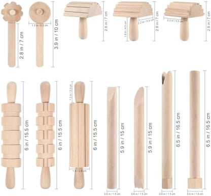 Toddmomy Wooden Clay Tool Set for Kids Toddlers, Clay Molding Tools for Pottery, Ceramics and Modeling Dough, Beginner-Friendly Art and Crafts Activities - Image 5