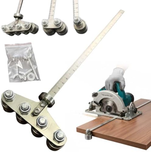 Positioning Calipers for Precise Measurements & Easy Wood Cutting, Stainless Steel Precision Cutting Guide for Circular Saws, Adjustable Guide Rail, Positioning Calipers for Circular Skill Hand Saw by Unknown