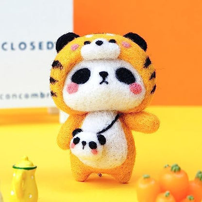 GOTOTOP Needle Felting Kit, Wool Felt Panda Pendant DIY Craft Set, Beginner Friendly Handmade Project, Compact 100 G Materials Kit for Kids Teens Adults Home Craft Time (#5) - Image 6