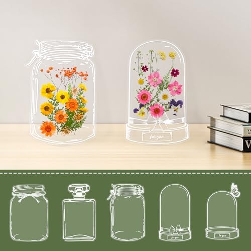 Large Size Transparent Dried Flower Bookmarks, 20 PCS Handmade DIY Flower Page Clips,World in Bottle-Making Stunning Herbarium(Glass Bottle) - Image 2