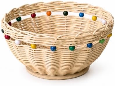 PEDDIG SHOP Beaded Basket Weaving Kit – DIY Rattan Craft Set for Beginners & Adults – Complete Basket Making Kit with Wooden Beading & Step-by-Step Guide by PEDDIGSHOP