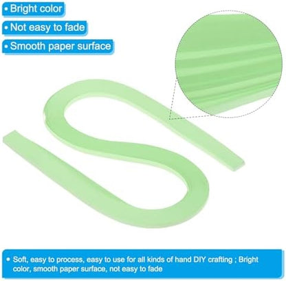 PATIKIL 360pcs Quilling Strips Paper 3/16"(5mm) 21"(54cm) Origami Paper Quilling Strip for Art DIY Hand Craft Christmas, Light Green - Image 3