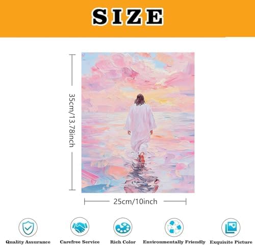 BAWKENTON Pink Jesus Paint by Numbers for Adults and Kids - Image 3