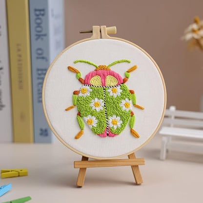 Louise Maelys Beetle Embroidery Kit for Beginners 3 Pack Nature DIY Set - Image 5