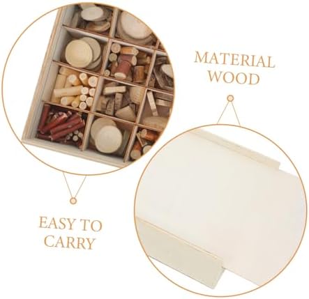 Hemoton Natural Wood Slices Craft Kit with Bark Handcrafted Wooden Discs for DIY Wood Decorations and Ornament Making Large Wooden Box Set and Table Centerpieces - Image 3