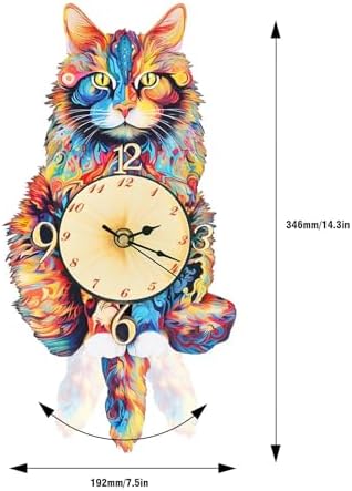 3D Puzzles for Adults, Cat Wall Clock 3D Wooden Puzzles Clock Kits for DIY Birthday Gift for Women Men Home Decor Holiday Christmas - Image 4