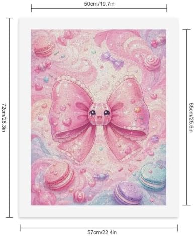 Bozfoxa Paint by Numbers Kit for Adults Beginner Pink Candy Bow - Image 2