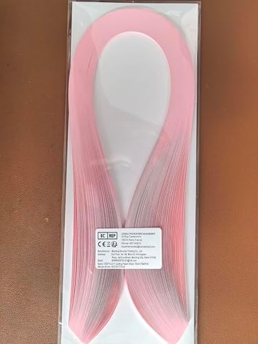 Pestal Pink Tone Quilling Paper Strips 10mm Quilling Strips for Crafts Single Color Origami Paper Strips 0.4inch 120pcs Length 21inch Paper Filigree Strips (Pale Pink No.15) - Image 5