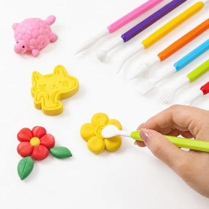 18 PCS Modeling Clay Tools, Double-Ended Air Dry Clay Sculpting Tools Polymer Clays Tool Kit for Beginners Professional Modeling Shaping Dotting Carving Pottery DIY Craft Projects - Image 7