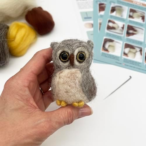 Bergin & Bath Needle Felting Kit, Owl. Make a Sweet Little owl with This Planet Friendly Craft kit for Adults and Teens. - Image 7