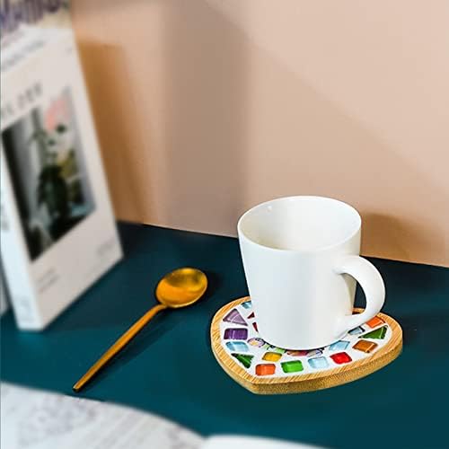 DIY Mosaic Bamboo Coasters, Blank Base Trays, Drinking Cup Coaster, Plant Coaster, Art Plate (6 Pack, Mosaic Tiles not Included) - Image 5