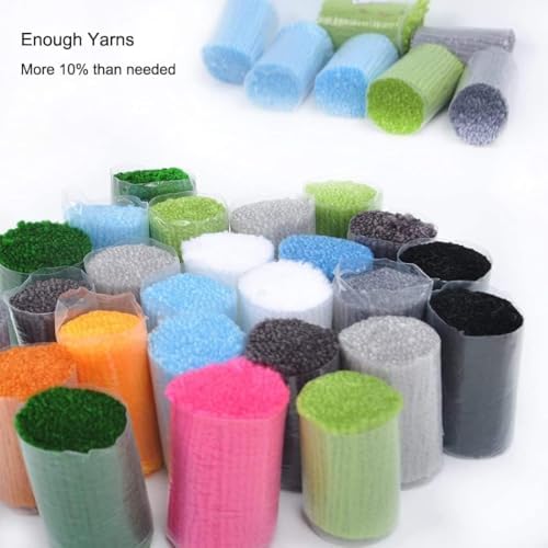 YOOTOM Cute Elephant Latch Hook Pillow Kits,Cushion Making Crafts - Image 5