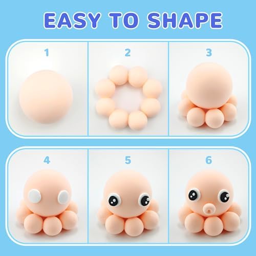 Air Dry Clay for Kids,12 Box Sea Animal Modeling Clay Art Craft Kit,Ultra Soft & Mess-Free, with Sculpting Tools, Tutorials, Ideal Gift for Boys Girls Birthday Christmas Party Favor - Image 3