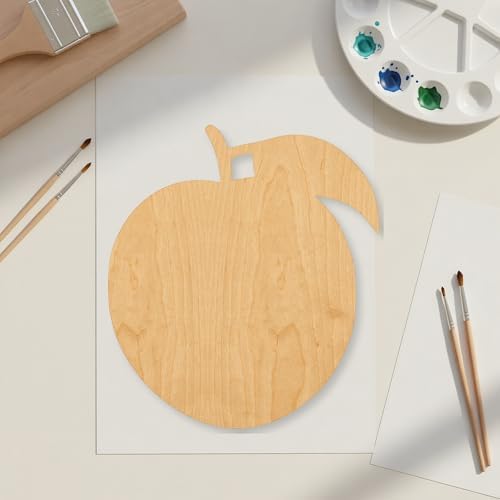 Unfinished Peach Outline Wood Cutout Craft Blank, Unfinished Baltic Birch DIY Shape for Crafts and Decor - 28 Inch, 1/4 Inch Thick - Image 2