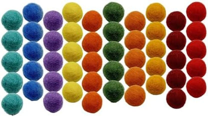 Muimurex 50Pcs Wool Felt Balls 2cm, Multicolor Pompoms for DIY Crafts by Unknown