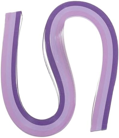 PATIKIL 120pcs Quilling Strips Paper 1/8"(3mm) 21" Origami Paper Quilling Strip for Art DIY Hand Craft Christmas, Gradient Purple by PATIKIL
