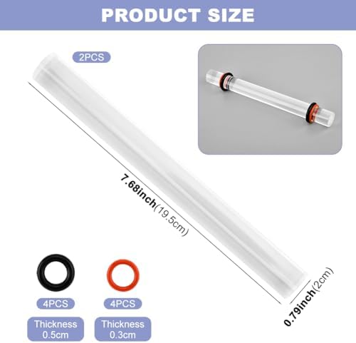 2Pcs Acrylic Clay Rollers, Clay Rolling Pin with Thickness Ring - Image 2