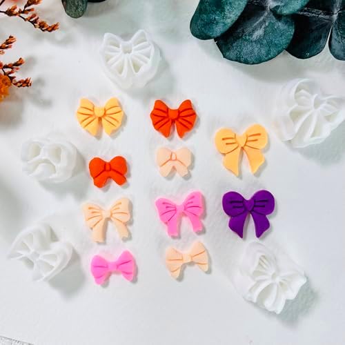 Xaekicr Polymer Clay Cutters Bow Set – 5PCS Cute Bow Clay Cutters for Polymer Clay Jewelry, Sweet Ribbon Clay Earring Cutters Shapes, DIY Clay Tools for Earrings, Charms and Crafts - Image 4