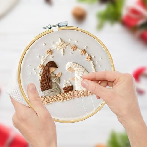 Nativity Scene Embroidery Kit, Christmas Cross Stitch Kits for Beginners - Image 5