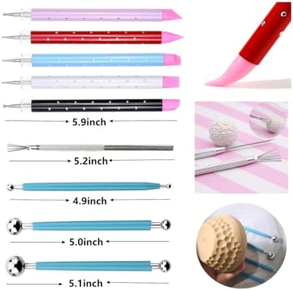 Artzuvs Clay Sculpting Tools 28pcs Polymer Pottery Modeling Tools Set for Ceramic Club Crafts,Carving,Sculpture,Shaping, Hobbyists,Artists,Expert - Image 6