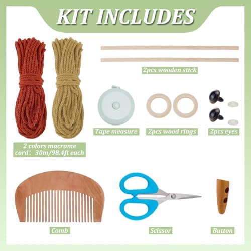 ACRNIGHEET Large Owl Macrame Kit for Adults Beginners Owl Macrame Wall Hanging Supplies Decor Boho DIY Crafts Kits for Adults Includes Instruction with Video Home Decor - Image 2