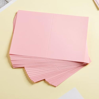 50 Pack Blank Folded Cardstock Cards, Pink, 4x6 - Image 6